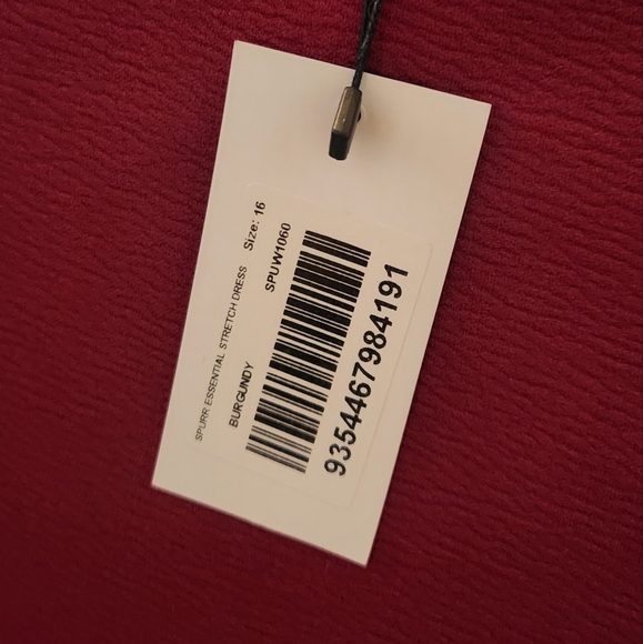 Spurr Essential Stretch Dress - Size 16 Burgundy - Picture 4 of 5